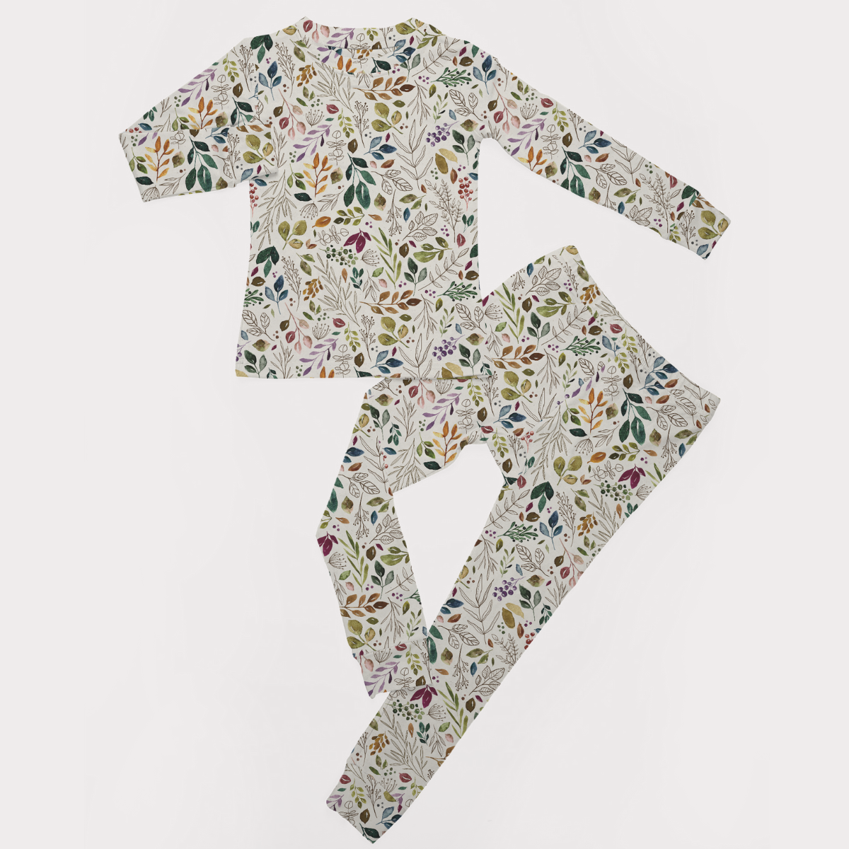 Two Piece Bamboo Jammies Fall Foliage Kaleidoscope Baby