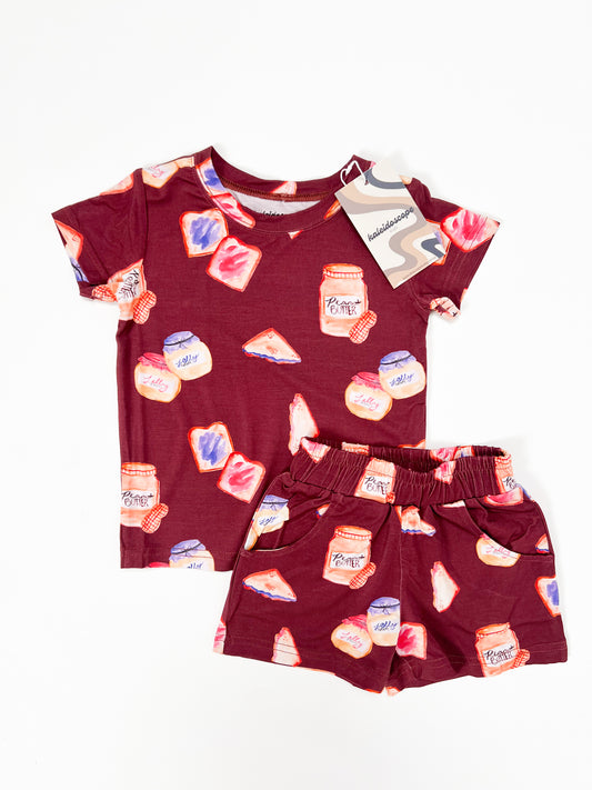 Matching Bamboo T-Shirt and Shorts Set - PBJ