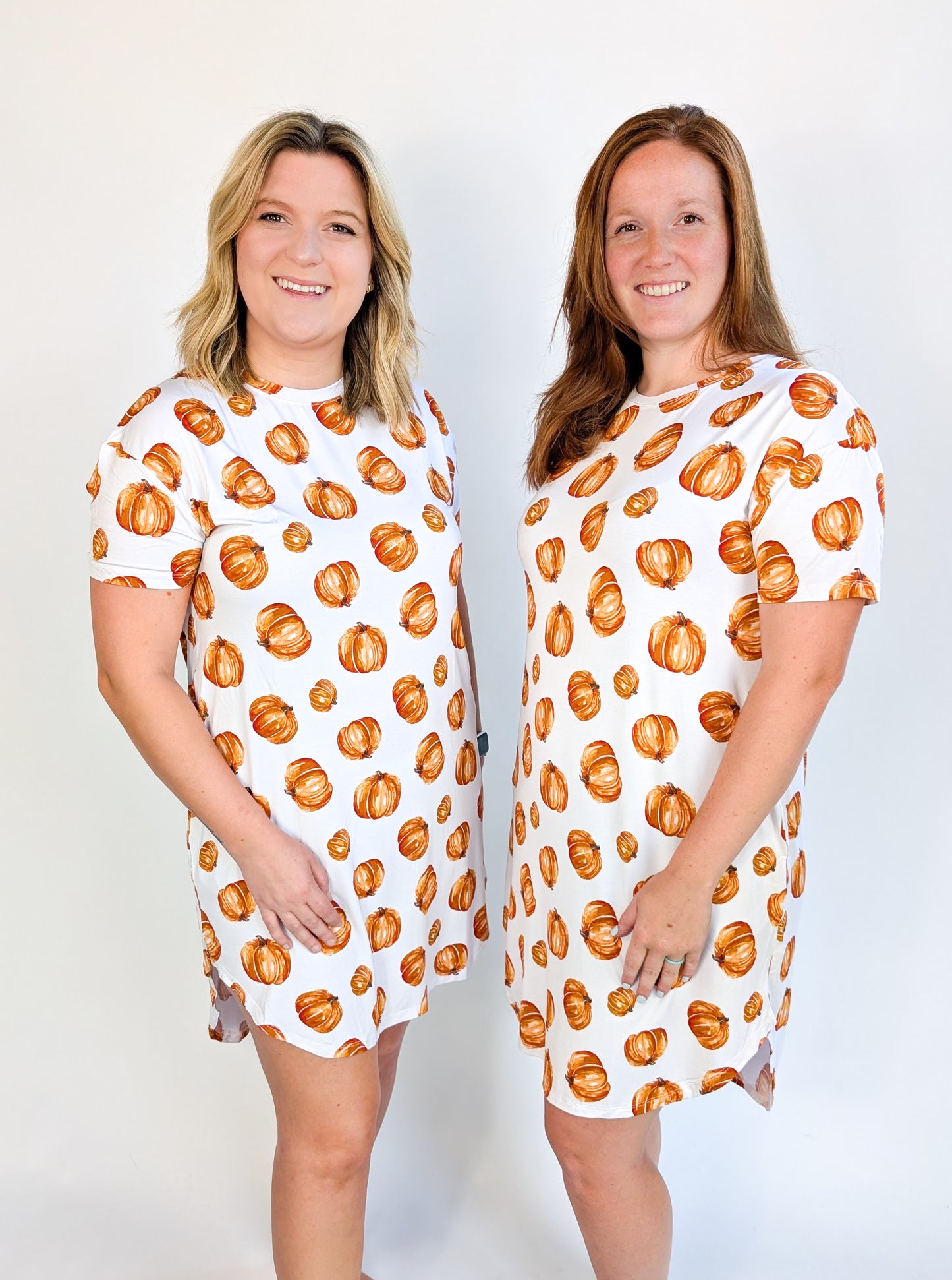 Adult Nightgown with Pockets - Pumpkin Patch