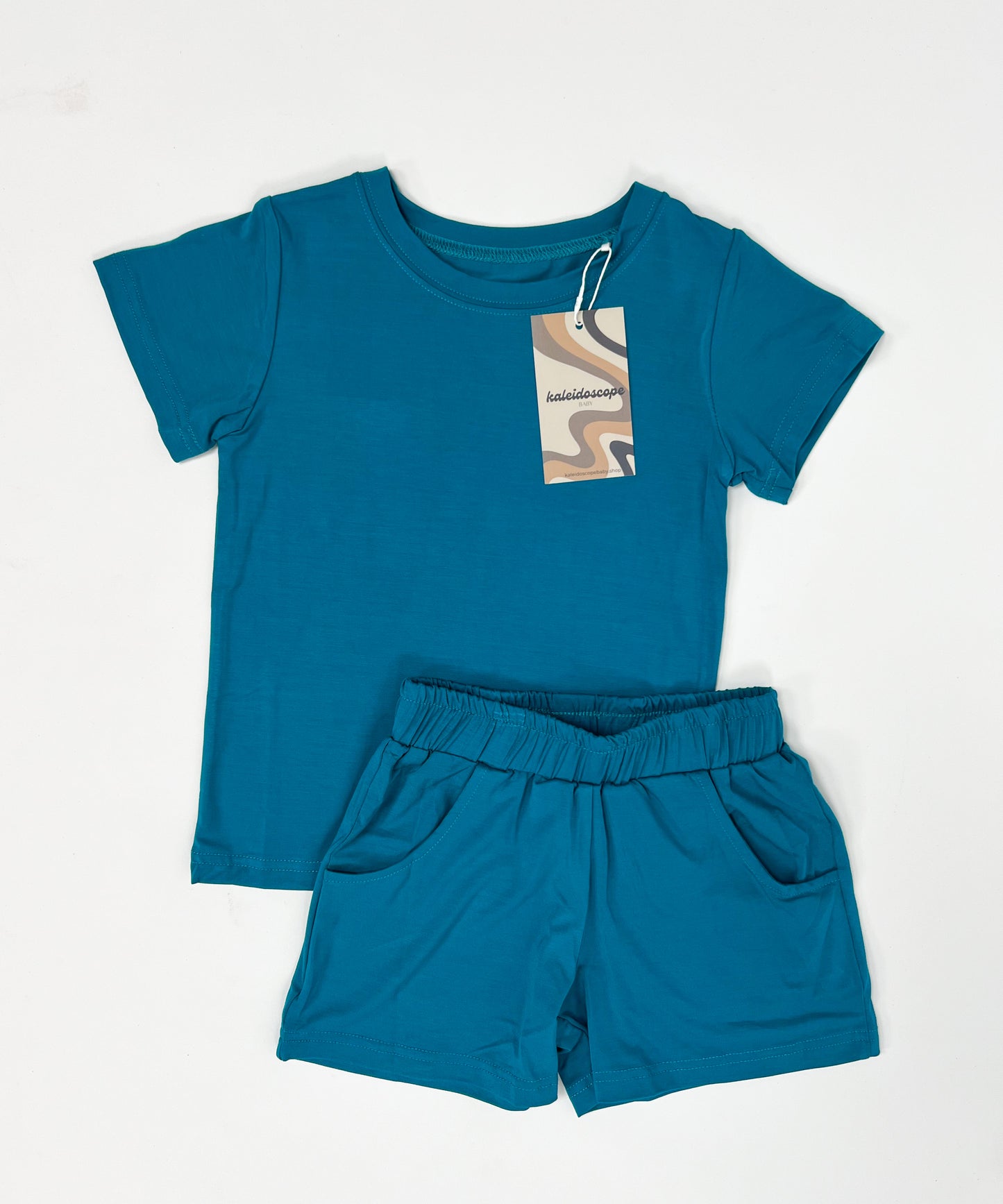 Matching Bamboo T-Shirt and Shorts Set - Neptune