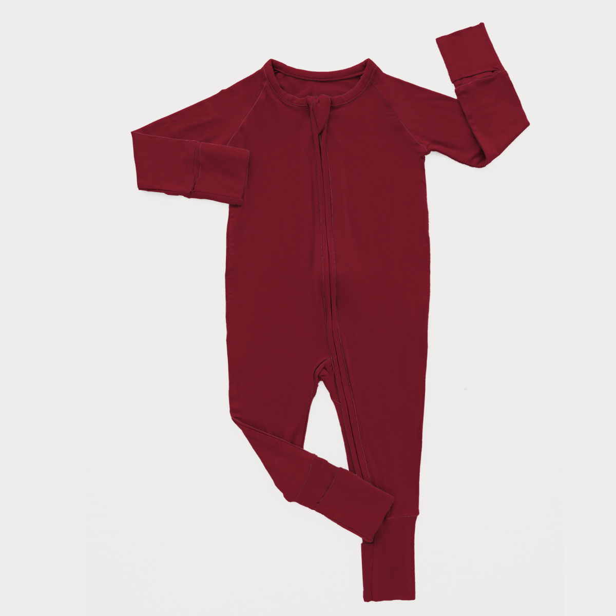 Double Zip Convertible Bamboo Romper - Merlot