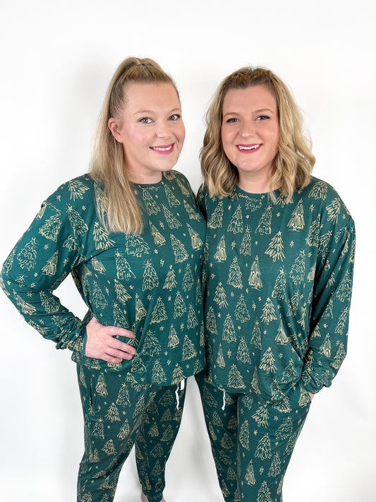 Women’s Bamboo Pajama Set - Emerald Pines