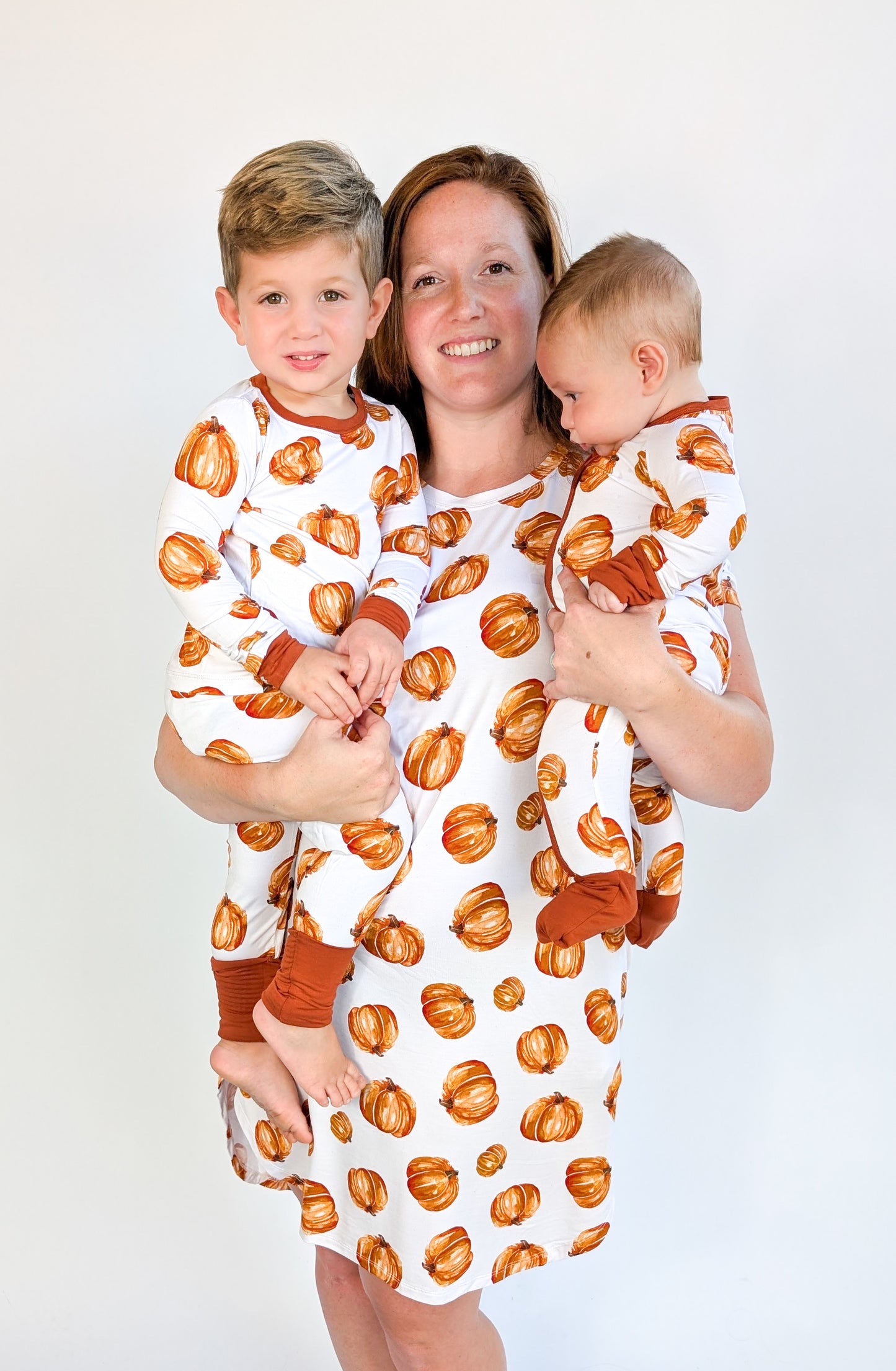 Adult Nightgown with Pockets - Pumpkin Patch