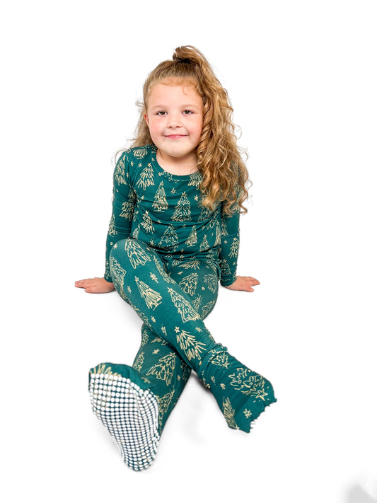 Two Piece Bamboo Jammies - Emerald Pines