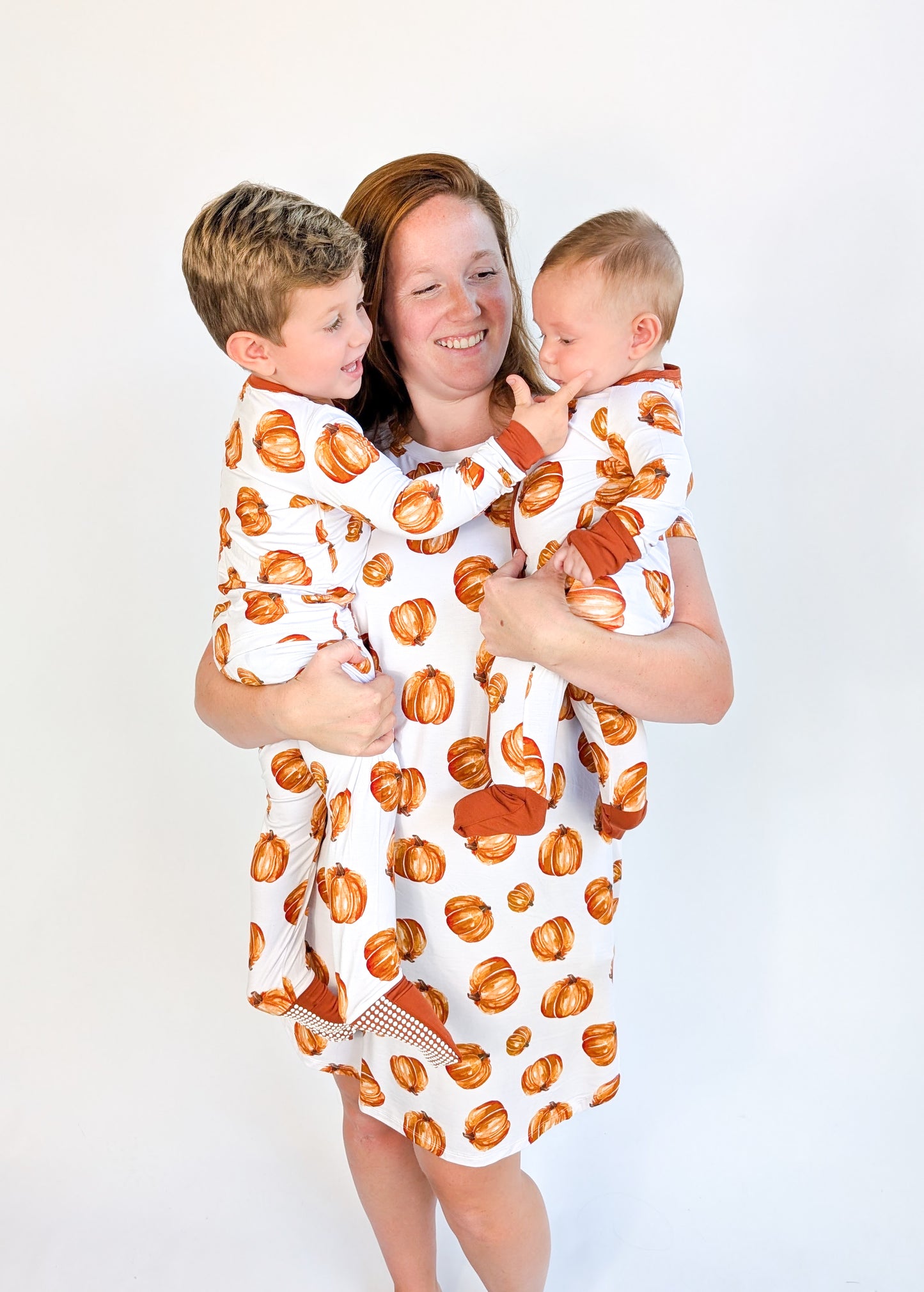 Two Piece Bamboo Jammies Foldover Feet - Pumpkin Patch