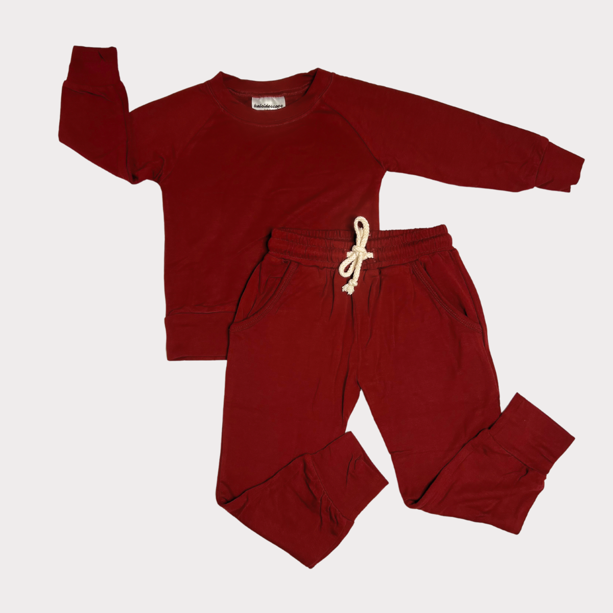 Bamboo Jogger Set - Merlot